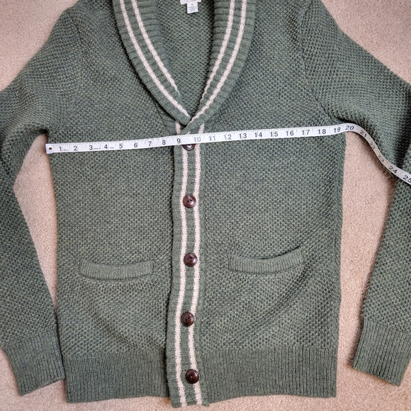 J Crew Mens Grandpa Cardigan Rugged Merino Wool Blend SZ S - Picture 11 of 14